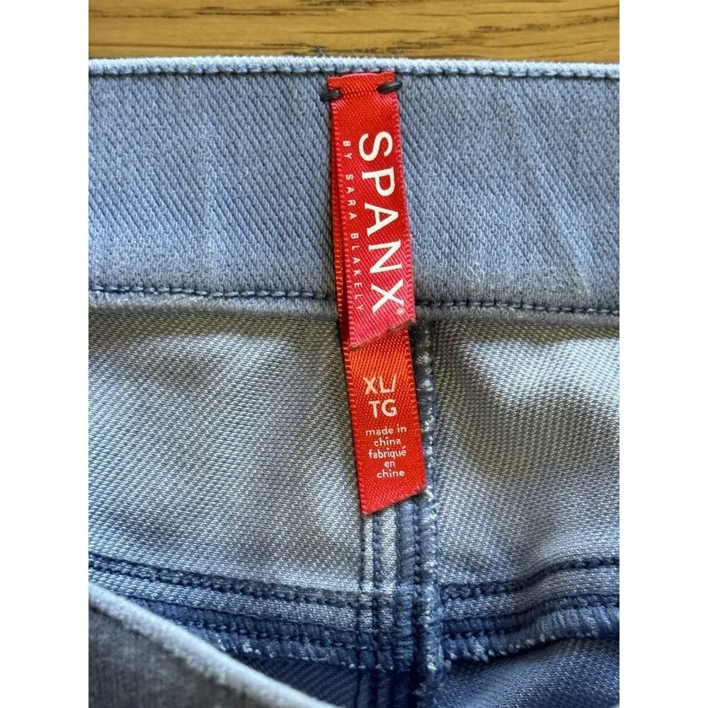 SPANX Jean-ish Ankle Leggings Light Blue Women's Size‎ XL 20018R Stretch Preppy